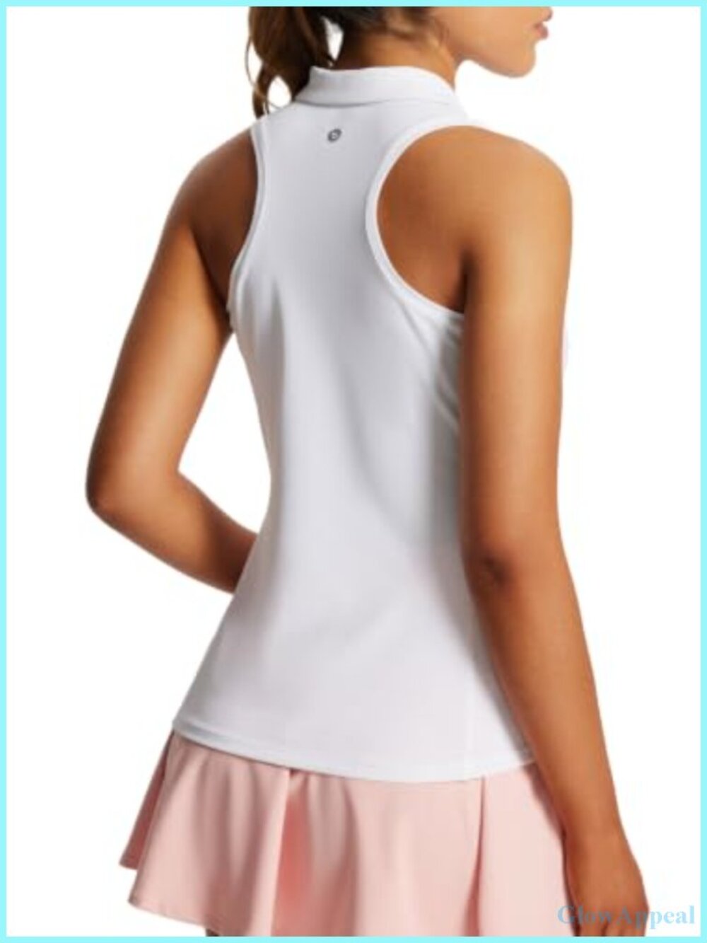 Sleeveless Golf Polo Racerback 1/4 Zip UPF 50+ Quick Dry Athletic Tank